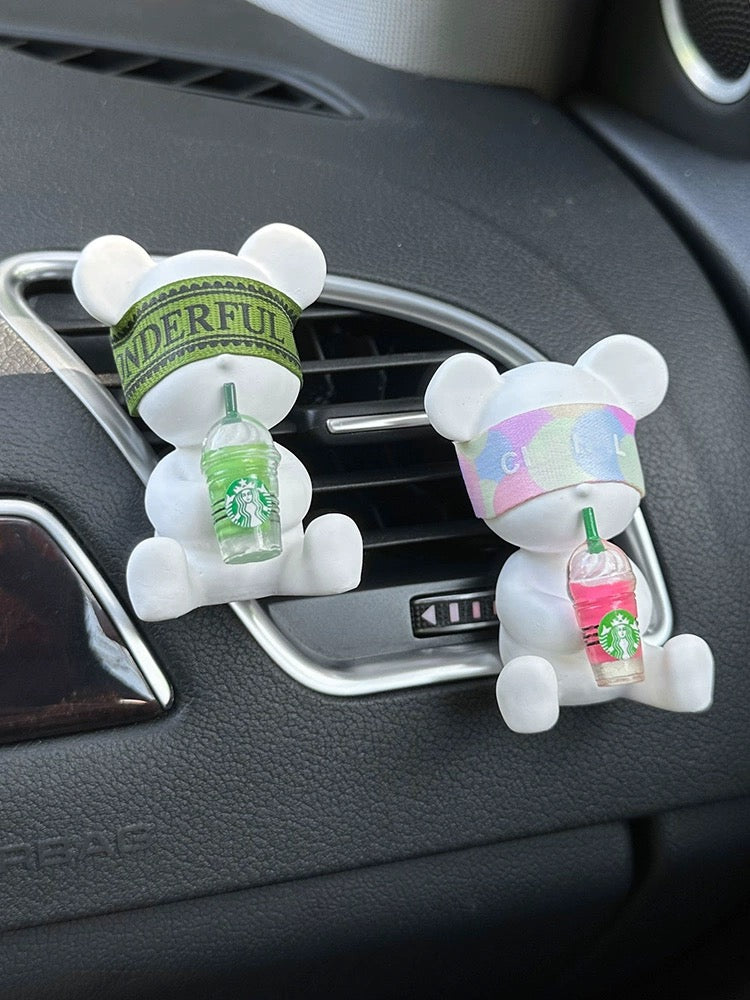 Teddy with Cup Car Scents Air Freshener