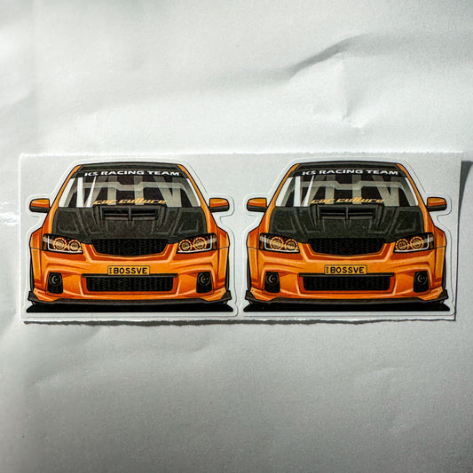 BOSSVE Car 8cm PVC Sticker Pair